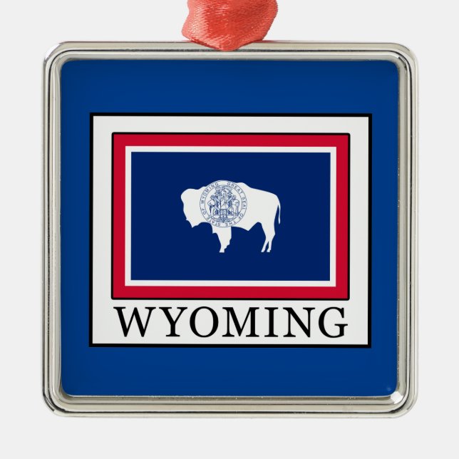 Ornamento De Metal Wyoming (Frente)