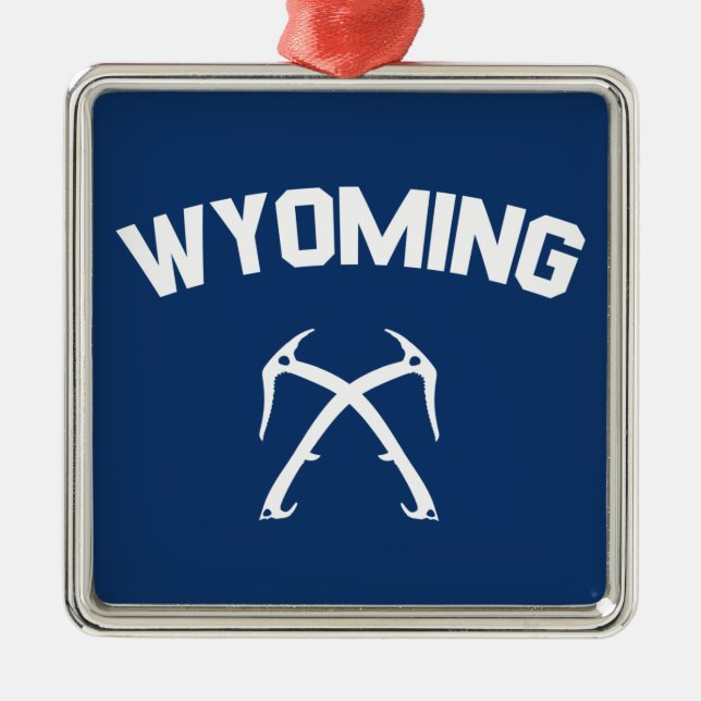 Ornamento De Metal Wyoming Ice Climbing (Frente)