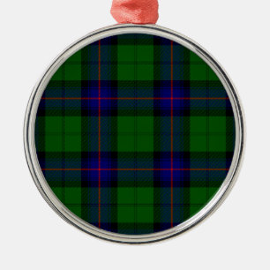 Ornamento De Metal xadrez azul-tartan de clã armstrong