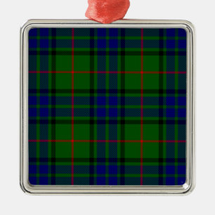 Ornamento De Metal Xadrez azul-tartan Lauder
