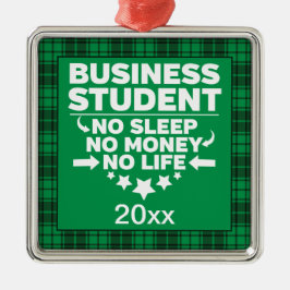 Ornamento De Metal Xadrez Verde para Estudantes do Business College
