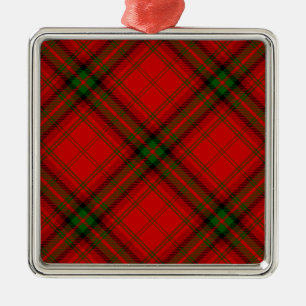 Ornamento De Metal Xadrez verde-tartan MacDougall