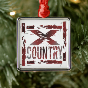 Ornamento De Metal XC Cross Country Runner