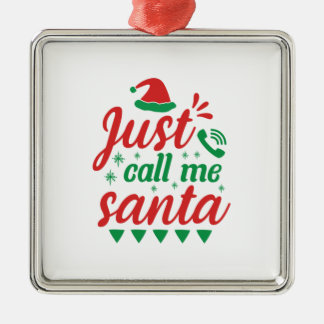 Ornamento De Metal Xmas Art Me Chame De Papais noeis
