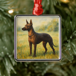 Ornamento De Metal Xoloitzcuintli