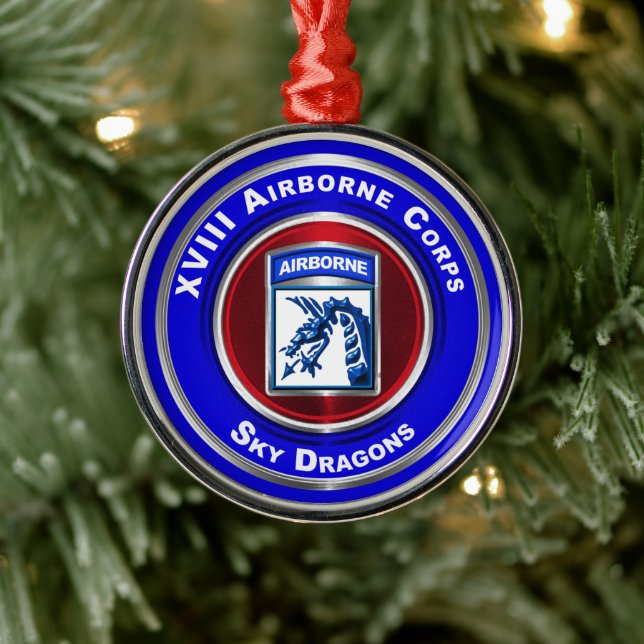 Ornamento De Metal XVIII Airborne Corps Keepsake Christmas (Árvore)