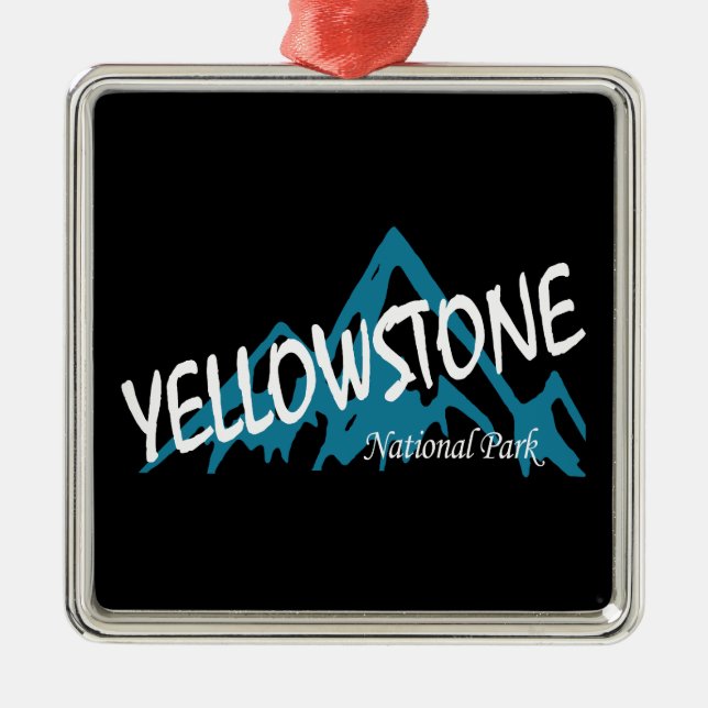 Ornamento De Metal Yellowstone National Park Wyoming Montana (Frente)