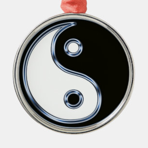 Ornamento De Metal Yin e Yang 2