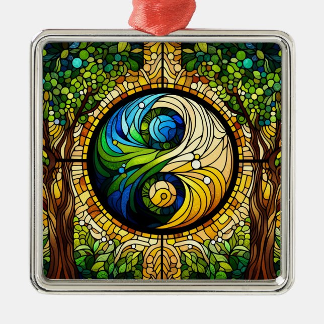Ornamento De Metal Yin Yang Ornament (Frente)
