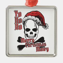 Ornamento De Metal Yo Ho Papais noeis Pirata Jolly Roger