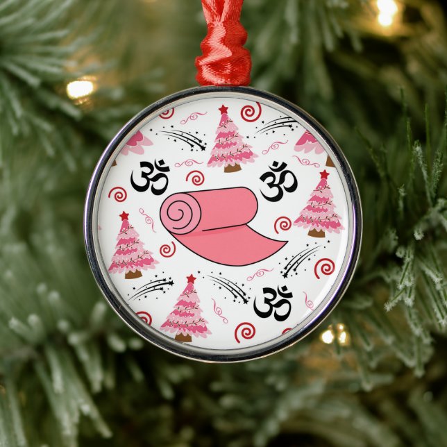 Ornamento De Metal Yoga Lover Christmas Ornament Keepsake (Árvore)