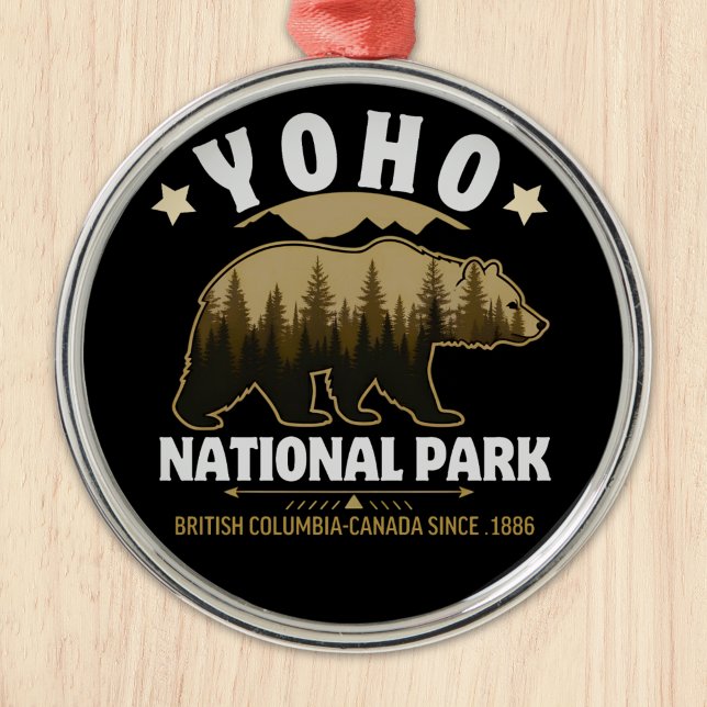 Ornamento De Metal Yoho National Park Bear – British Columbia  (Criador carregado)