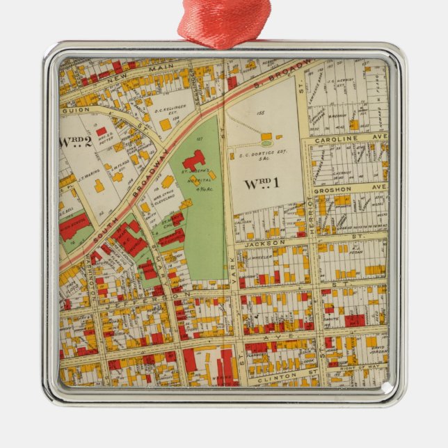 Ornamento De Metal Yonkers Nova York (Frente)