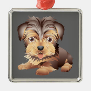 Ornamento De Metal Yorkshire Terrier Ornament