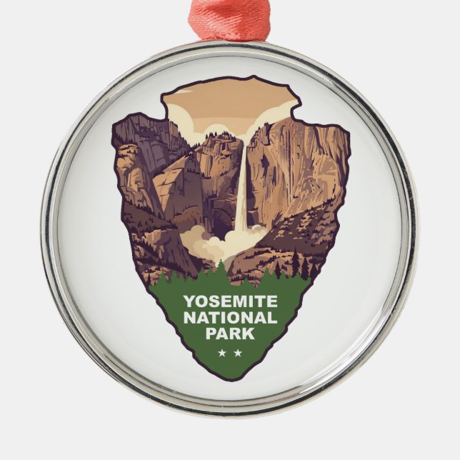Ornamento De Metal Yosemite National Park Bridalveil Fall Arrowhead (Frente)