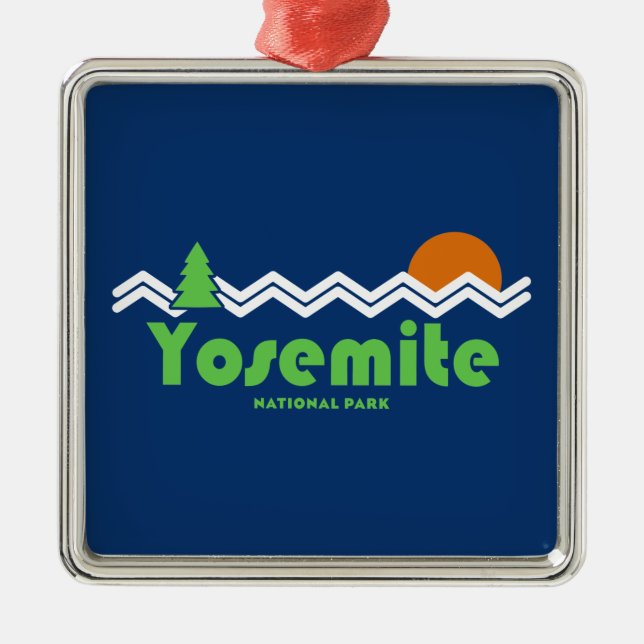Ornamento De Metal Yosemite National Park Retro (Frente)