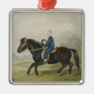 Ornamento De Metal Young Boy Riding a Pony (por Penry Williams)