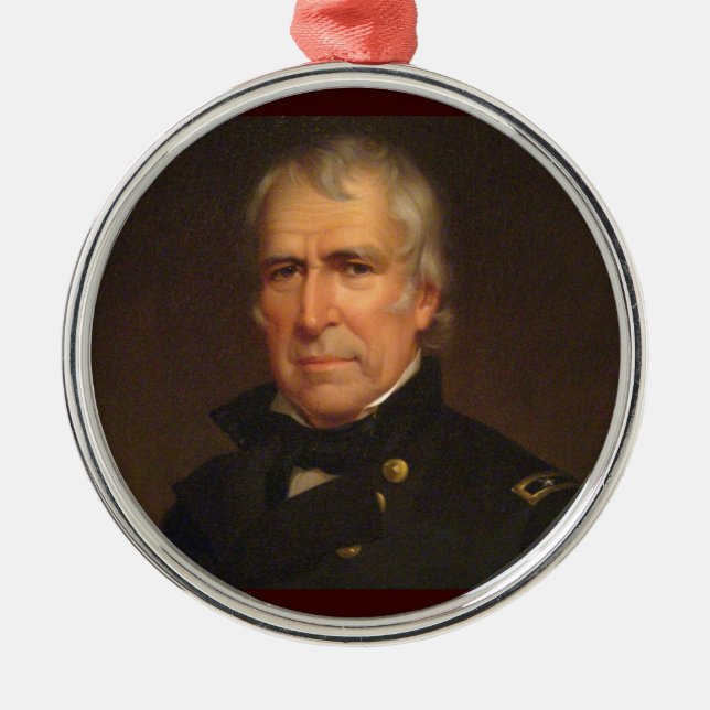 Ornamento De Metal Zachary Taylor 12 Presidente (Frente)