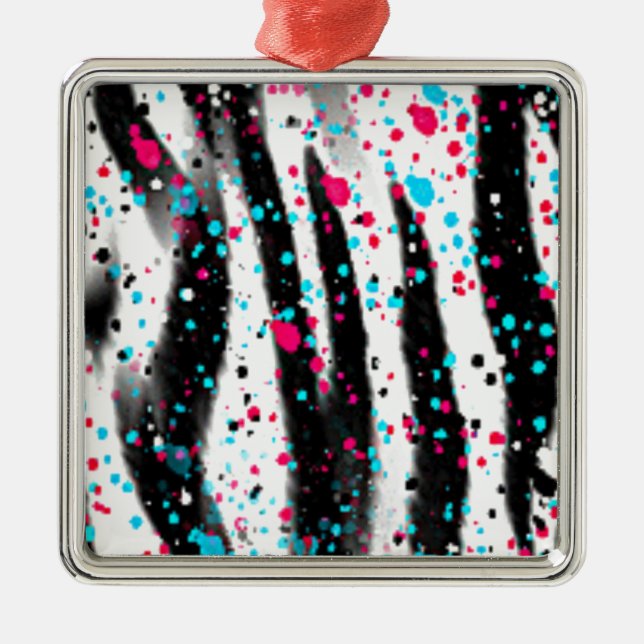 Ornamento De Metal Zebra (Frente)