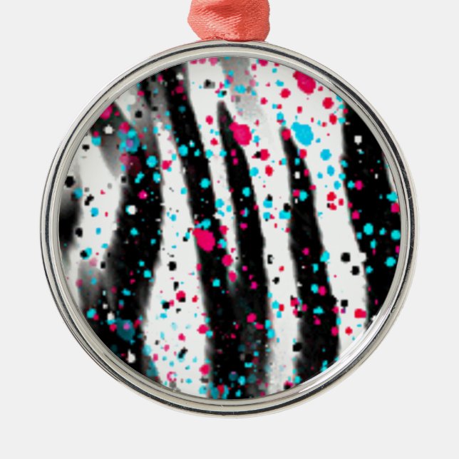 Ornamento De Metal Zebra (Frente)