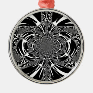 Ornamento De Metal Zebra circular Caleidoscópio Impressão de arte