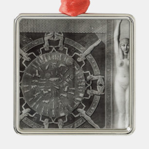 Ornamento De Metal Zodíaco de Dendera, gravado em 1802