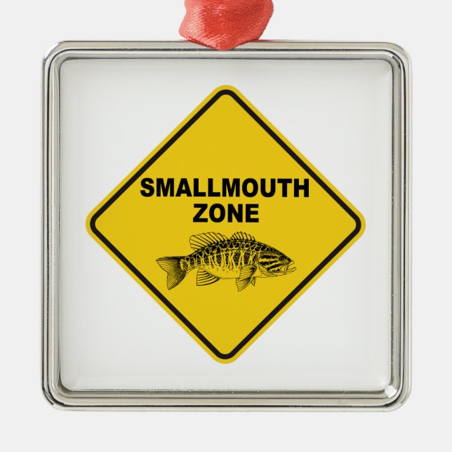 Ornamento De Metal Zona de Smallmouth (Frente)