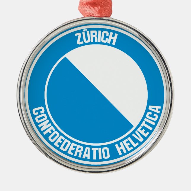 Ornamento De Metal Zürich Round Emblem (Frente)