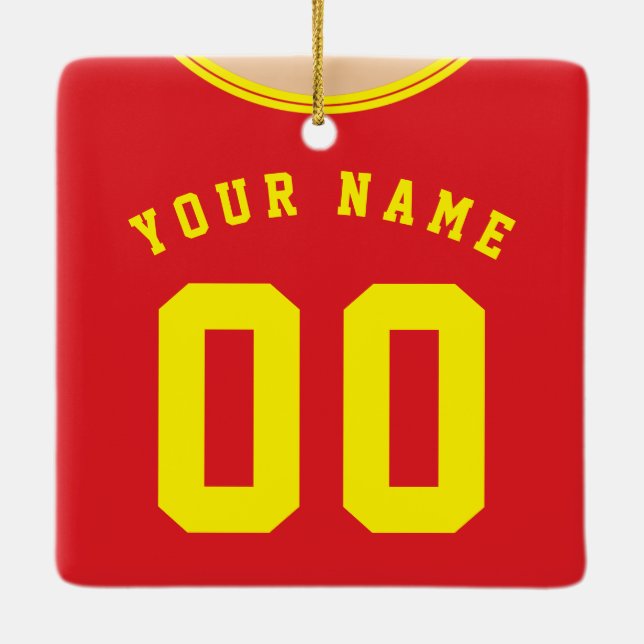 Ornamento de Modelo de Futebol de Jersey, Stripes (Verso)