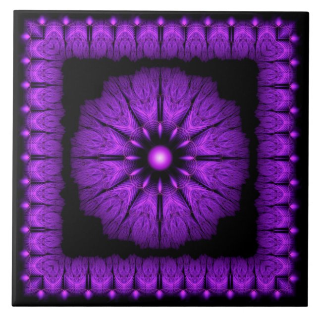 Ornamento de moldes azul-fada fractal (Frente)