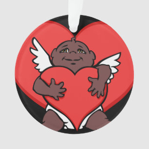 Ornamento de namorados - Ornamento Cupido Africano
