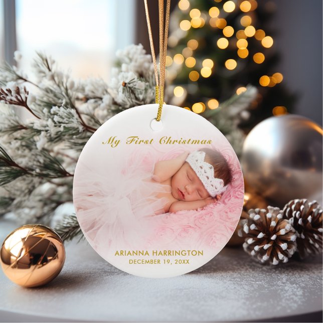 Ornamento de Natal da Baby Girl Personalizada (Criador carregado)