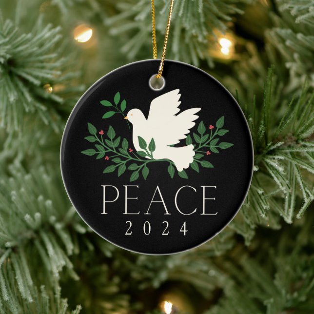Ornamento de Natal da Peace Dove (Árvore)