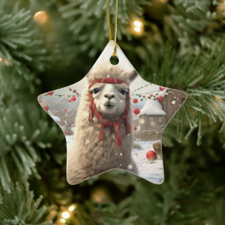 Ornamento de Natal de Llama, Presente de Pet Lover