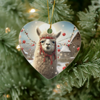 Ornamento de Natal de Llama, Presente de Pet Lover