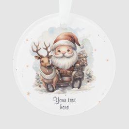 Ornamento de Natal Personalizável para Feriados Fe