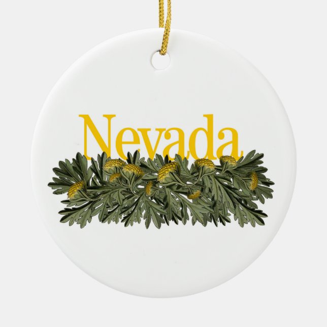 Ornamento de Nevada personalizável com Sagebrush (Frente)