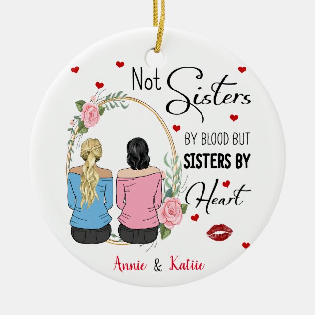 Ornamento de Nome BFF Personalizado (Frente)