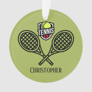 Ornamento de Nome Monograma do Tema tênis