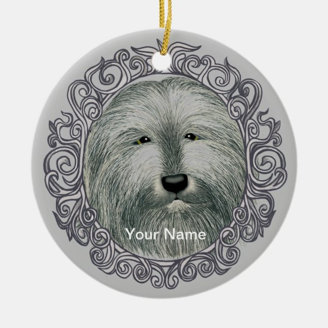 ornamento de nome personalizado Collie com ornamen (Frente)
