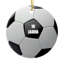 Ornamento de Nome Personalizado da Bola de Futebol