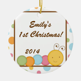 Ornamento de Nome Personalizado do Verme de Inseto