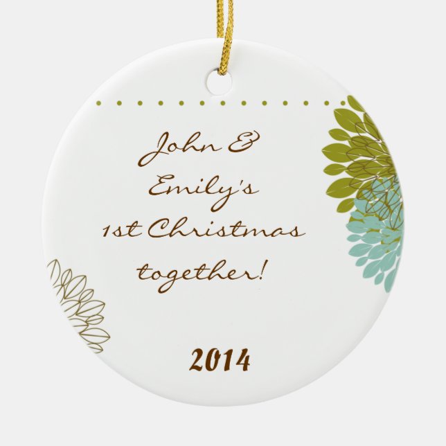 Ornamento de Nome Personalizado Floral Posey Flowe (Frente)