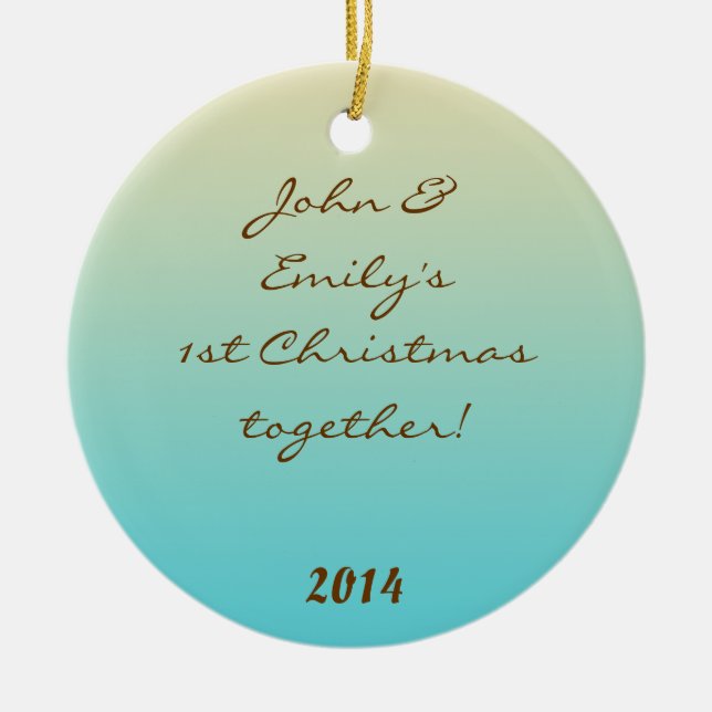 Ornamento de Nomes Personalizados do Fad Gradiente (Frente)