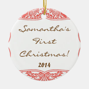 Ornamento de Nomes Personalizados do Local do Dama