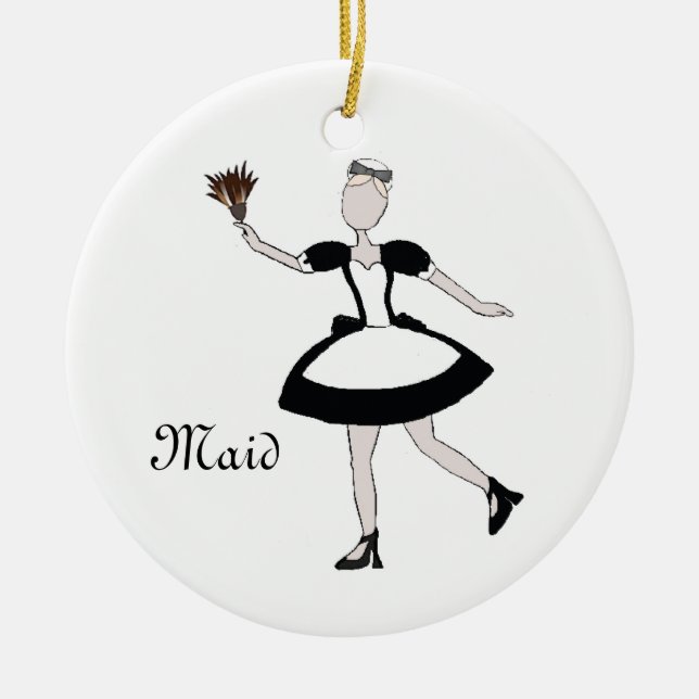 Ornamento de Nutcracker Maid Keepsasaes (Frente)