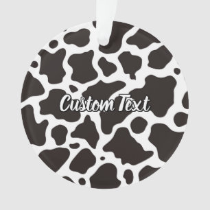 Ornamento de Padrão de Vaca