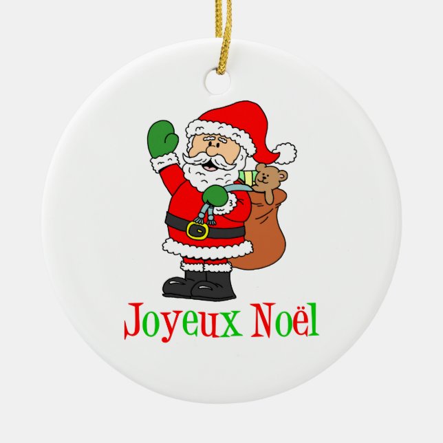 Ornamento de Papais noeis de Noel Joyeux (Frente)