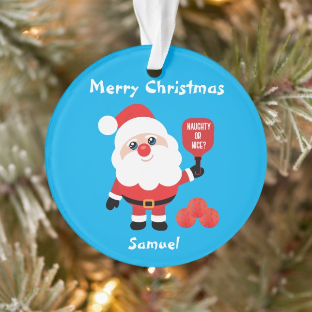 Ornamento de Papais noeis 🎅 Pickleball (Árvore)