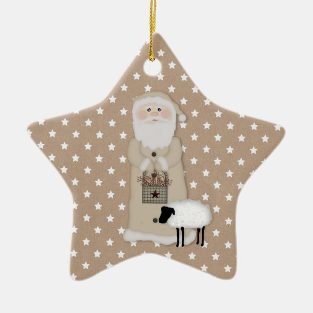 Ornamento de Papais noeis Primitivos (Frente)